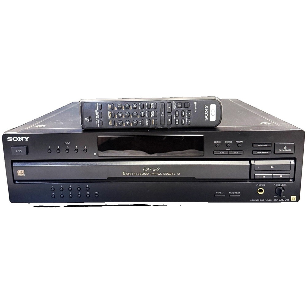 Sony CDP-CA70ES 5 Disc CD Changer Player ES Series TESTED w/ RM-DC80 Remote RCA